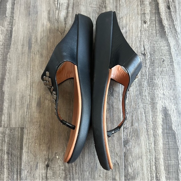 NWOB Fitflop  BANDA II Crystal Leather Toe-Post Sandals size 9 black - Picture 13 of 13